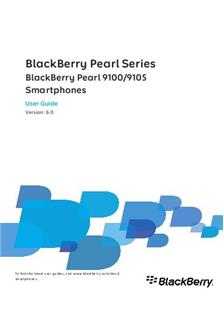 Blackberry Pearl 9100 manual. Tablet Instructions.